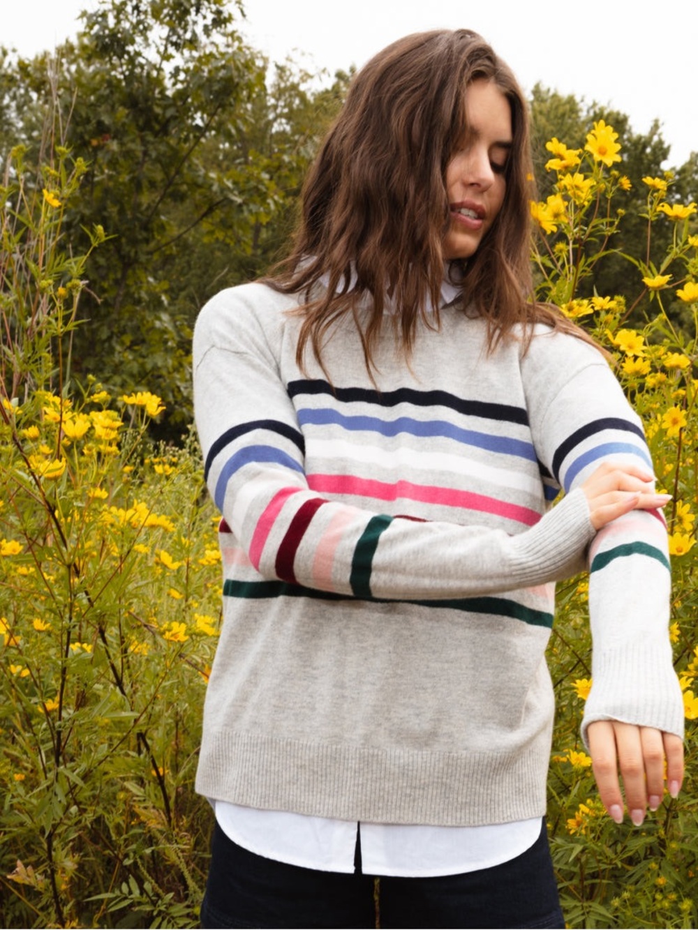 Summersalt The Coziest Cashmere Blend
Striped Crew (Size:M)
